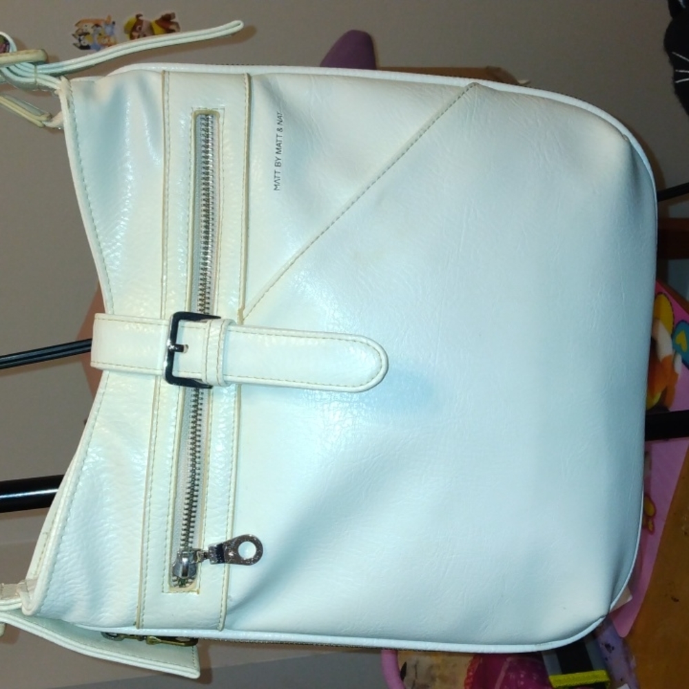 Matt by Matt & Nat crossbody bag white ivory 100% recyclable plastic